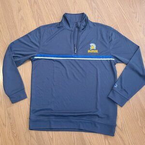 SAN JOSE STATE SPARTANS men's L/S HALF-ZIP T-SHIRT TO STRETCH KNIT sz M CHAMPION
